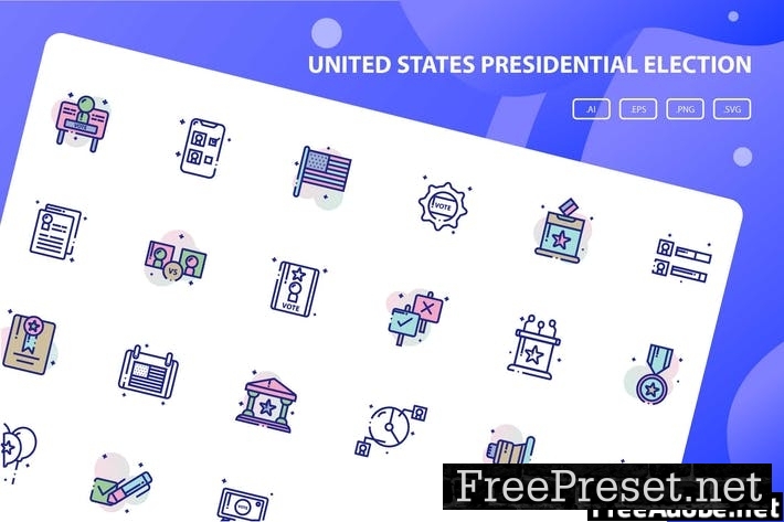 United States Presidential Election Icon Pack C9G8F5K