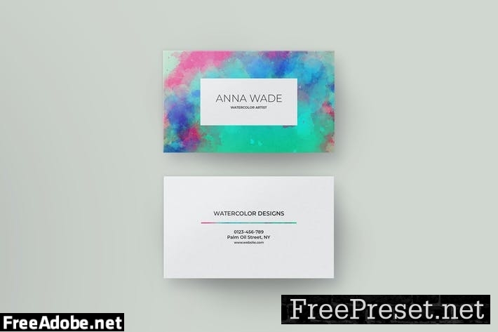 Watercolor Business Cards I ZQXVPZ