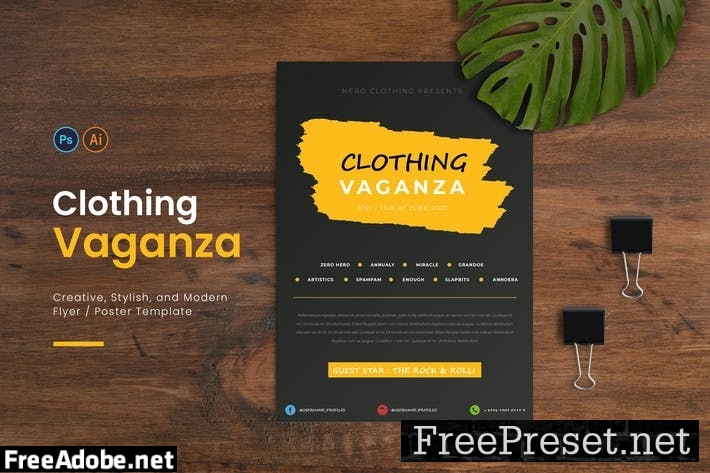 Clothing Vaganza Flyer NKYVKQC