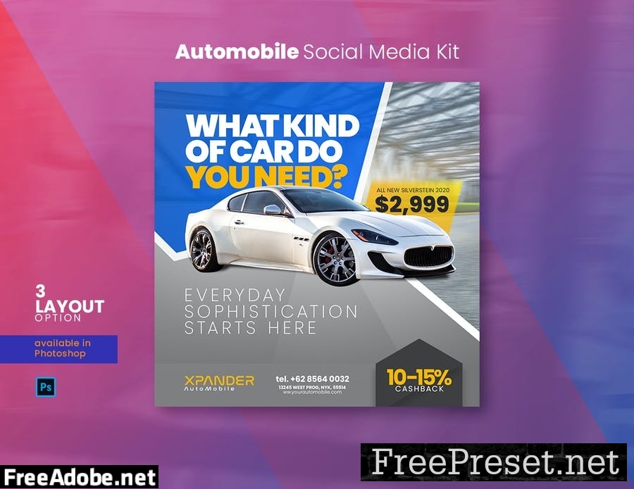 Automobile Social Media Kit XL8TMGW