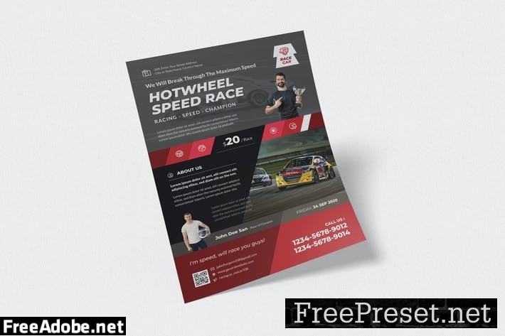 Automotive Racing Flyer Design VFHE2CD