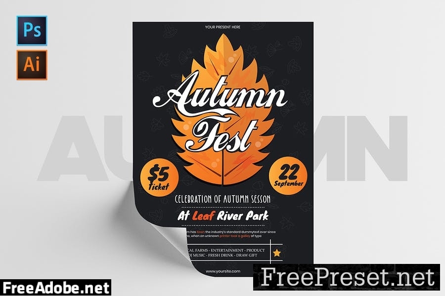 Autumn Festival Flyer Template ZZZ9B3F