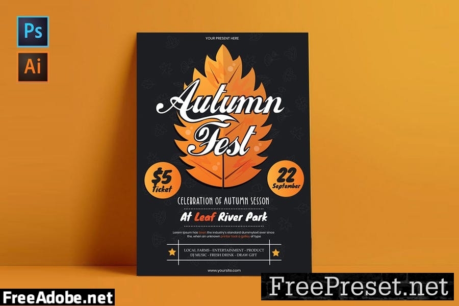 Autumn Festival Flyer Template ZZZ9B3F