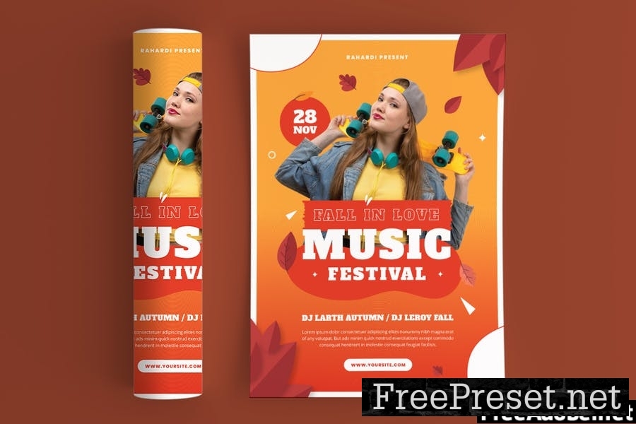 Autumn Music Festival Flyer HBFGAAP