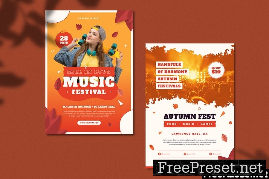 Autumn Music Festival Flyer HBFGAAP