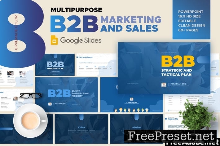 B2B Marketing and Sales Google Slide Z3A559