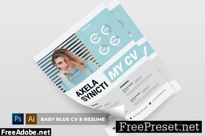 Baby Blue | CV & Resume PDZ77BN