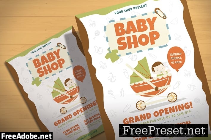 Baby Shop - Flyer Template EJP5S8N