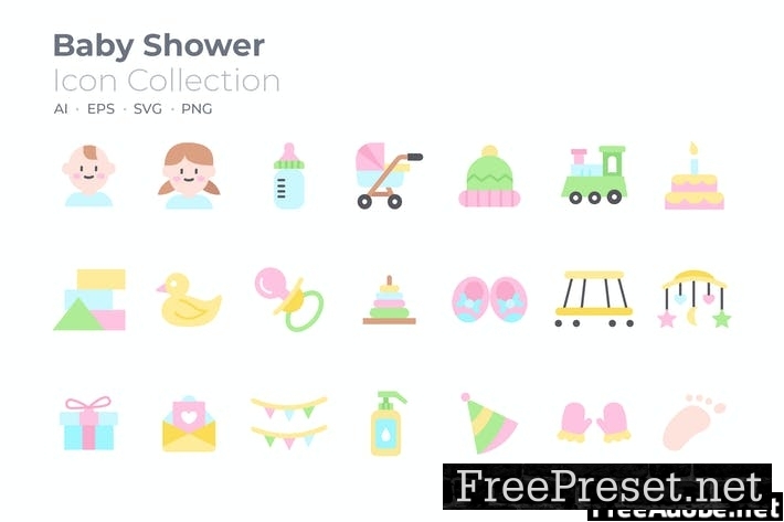 Baby Shower Color Icon 9C6KKU8