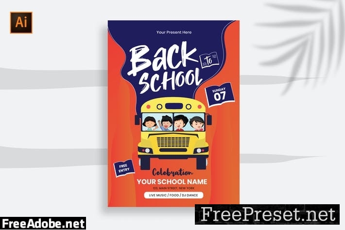 Back to School Flyer/Poster Template L5TMH4T