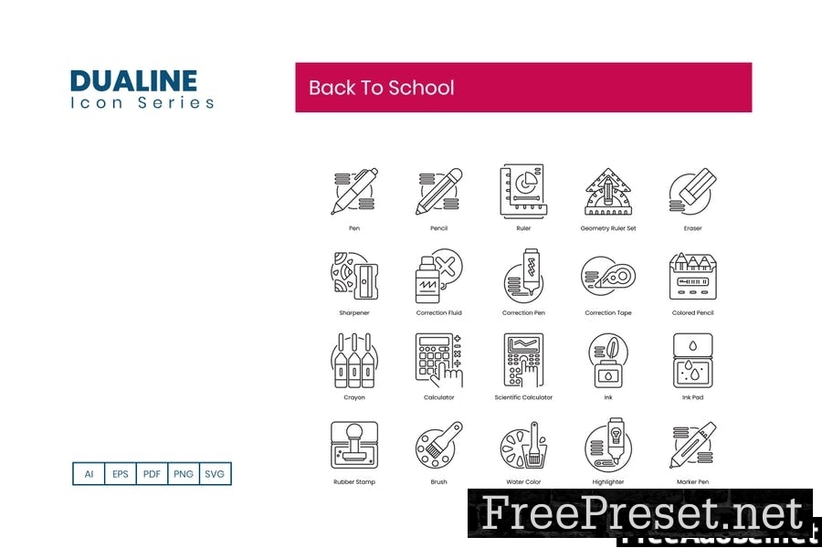 Back To School Line Icons G5Q6QV9