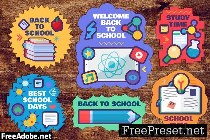 Back To School Stickers Set X6PGP62