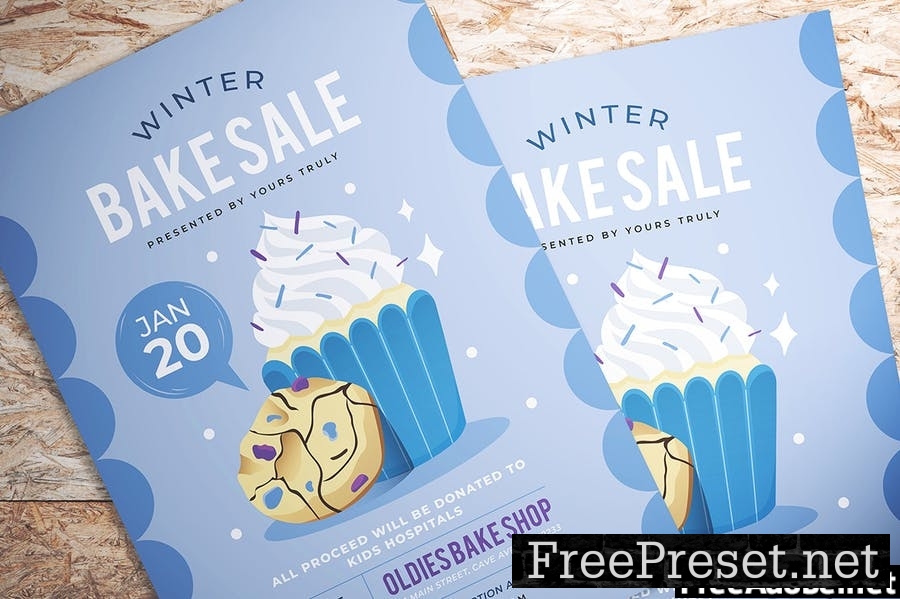 Bake Sale Winter Flyer