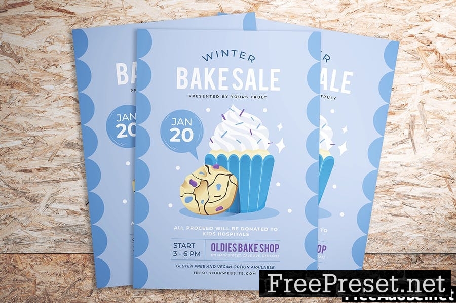 Bake Sale Winter Flyer