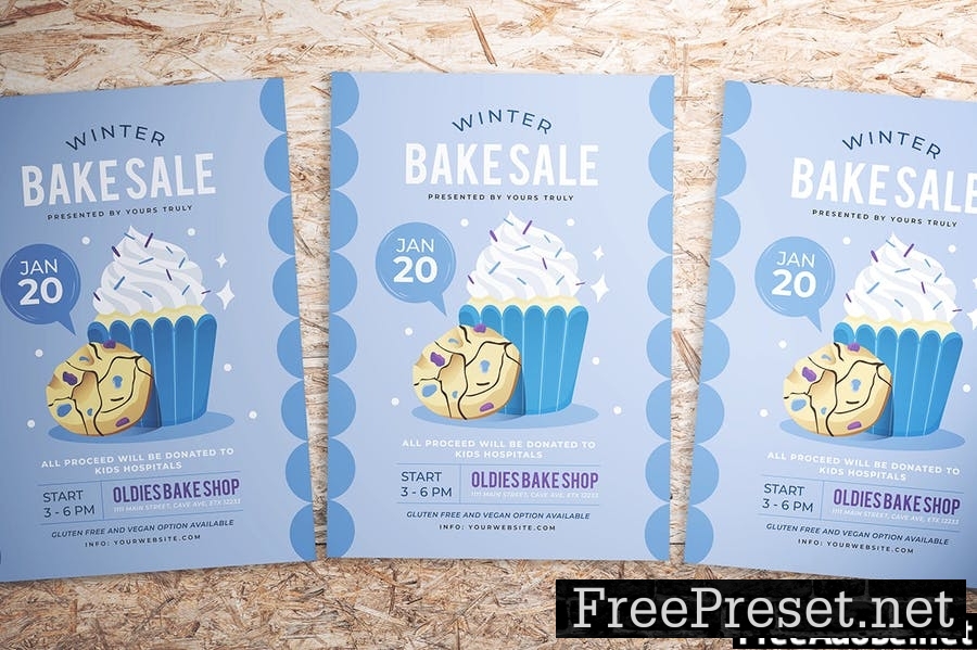 Bake Sale Winter Flyer