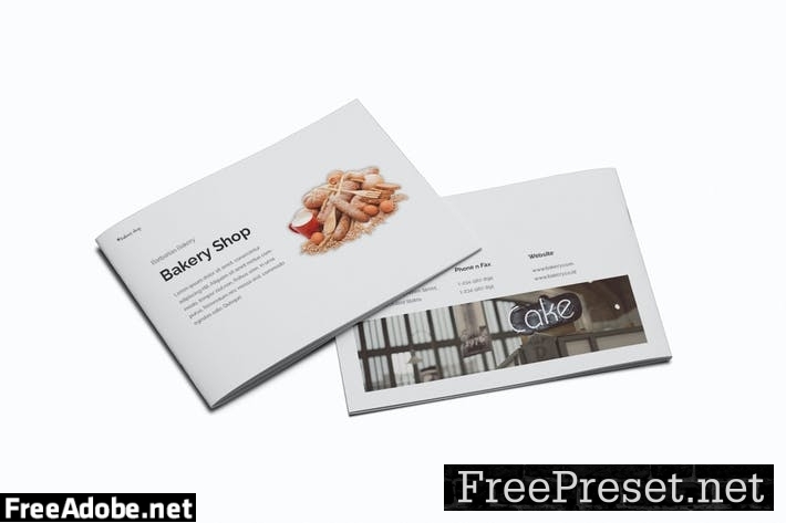 Bakery A5 Brochure Template E6PQ8BU