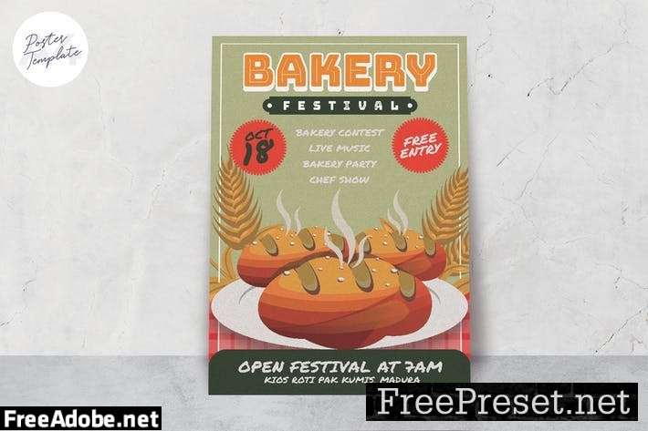 Bakery Poster Template MBER3F9