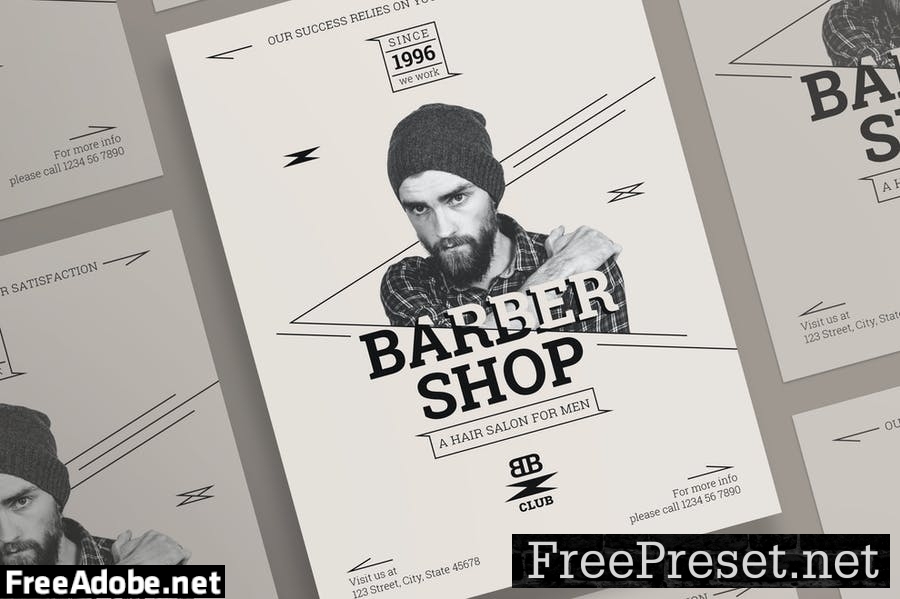 Barbershop Services Flyer and Poster Template