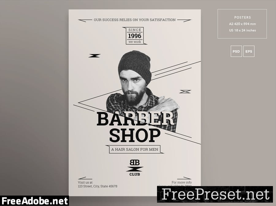 Barbershop Services Flyer and Poster Template