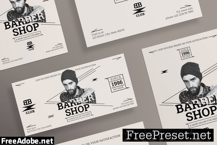 Barbershop Services Flyer and Poster Template YHAFVE