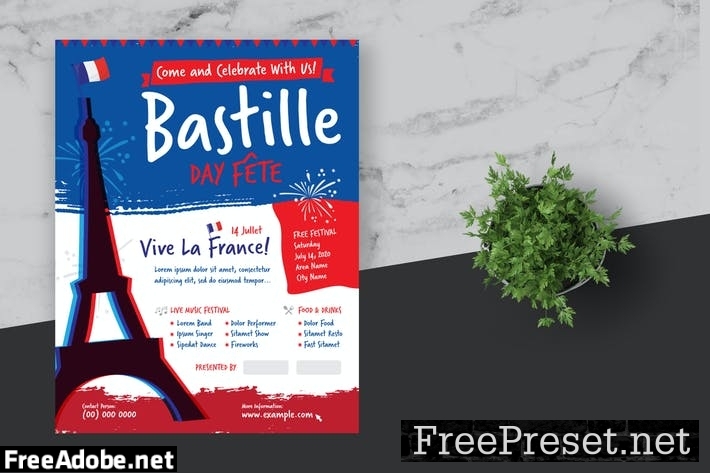 Bastille Day Flyer Poster 3ANB5R2