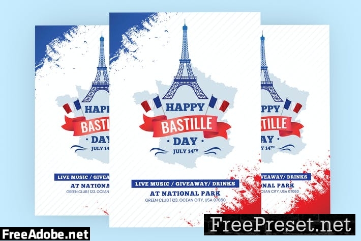 Bastille Day Flyer/Poster Template ARVC5W9