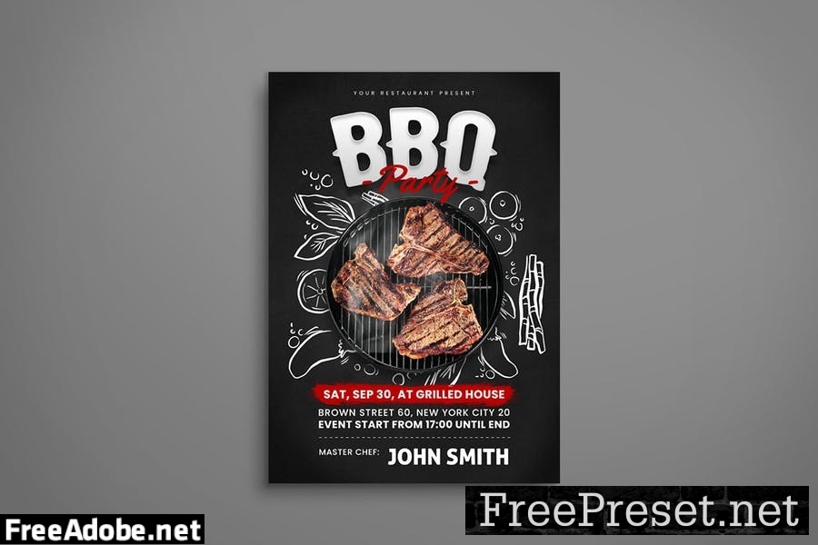 BBQ Flyer 77CL7VY