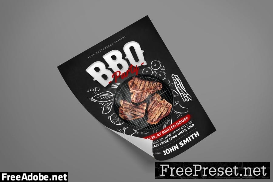 BBQ Flyer 77CL7VY