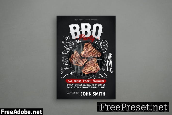 BBQ Flyer 77CL7VY