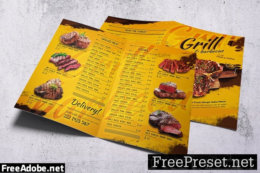 BBQ Vintage Food Menu Bundle