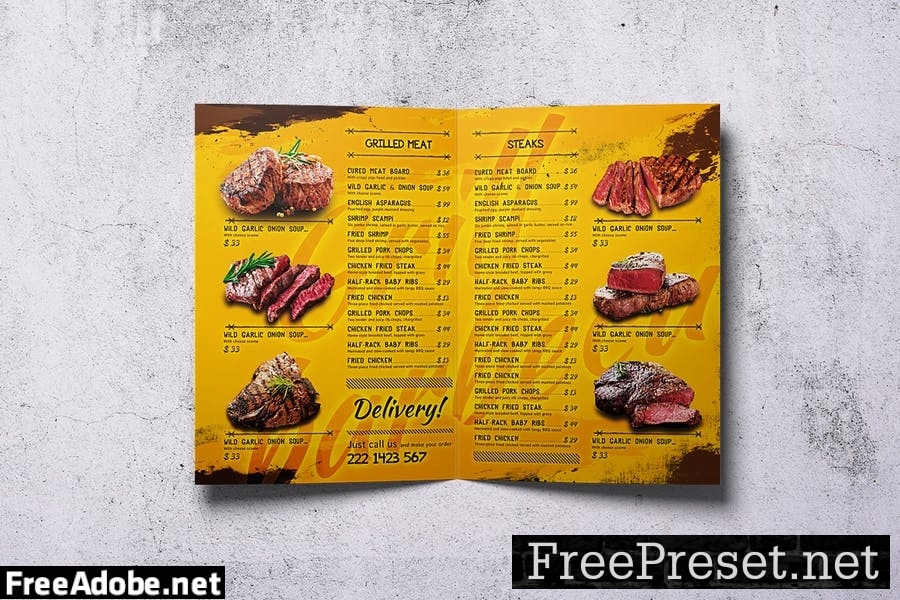 BBQ Vintage Food Menu Bundle