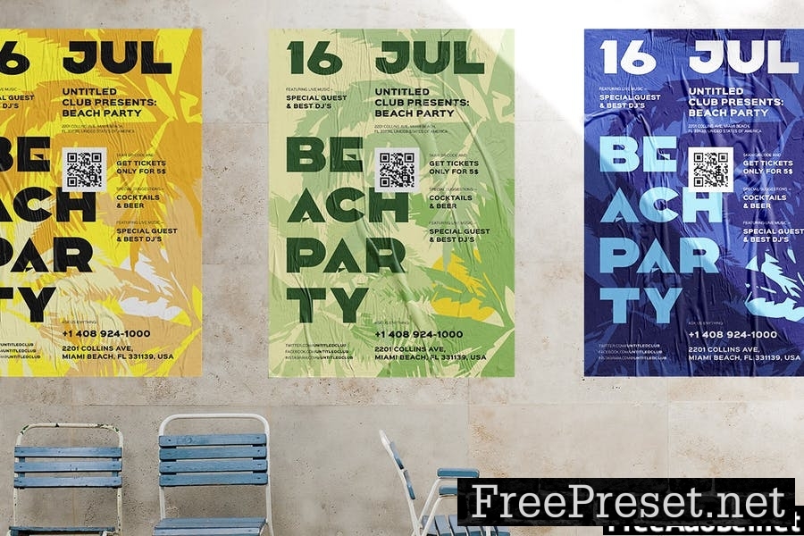 Beach Party Poster Template A37CUCQ