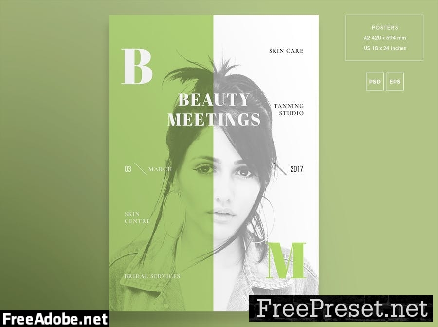 Beauty Salon Flyer and Poster Template 2XNB7R