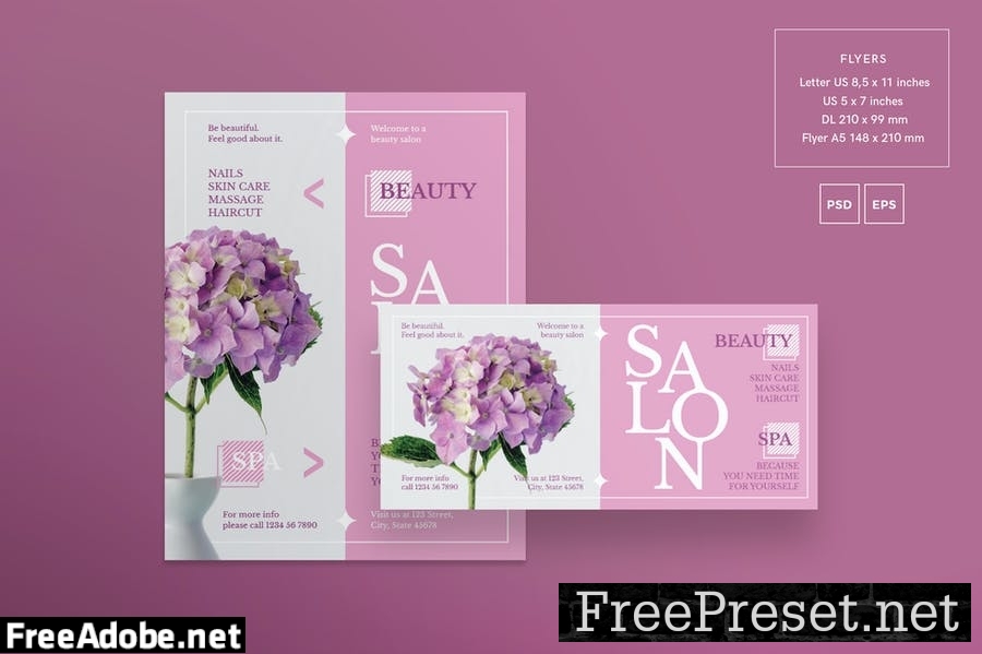 Beauty Salon Flyer and Poster Template 4UWSE9