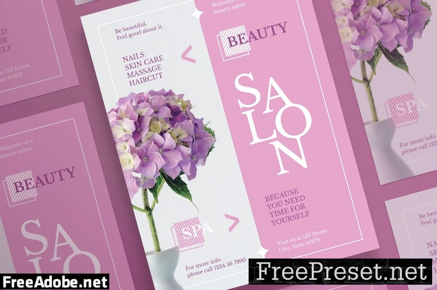 Beauty Salon Flyer and Poster Template 4UWSE9