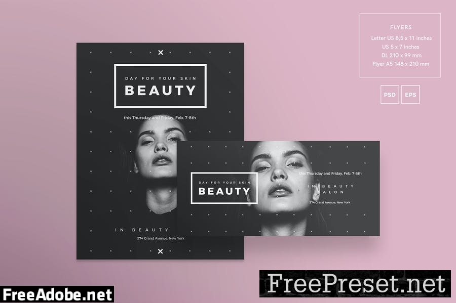 Beauty Salon Flyer and Poster Template DAZC5S