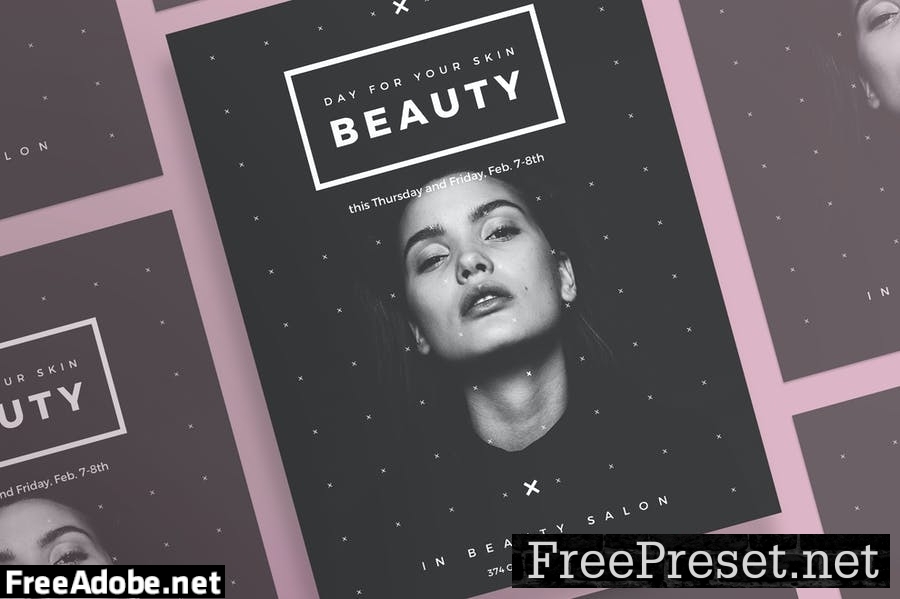 Beauty Salon Flyer and Poster Template DAZC5S