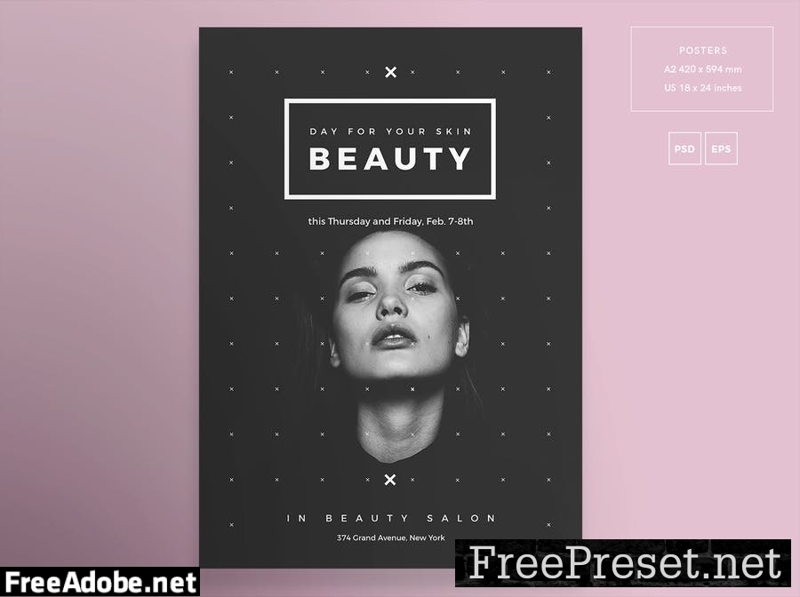 Beauty Salon Flyer and Poster Template DAZC5S