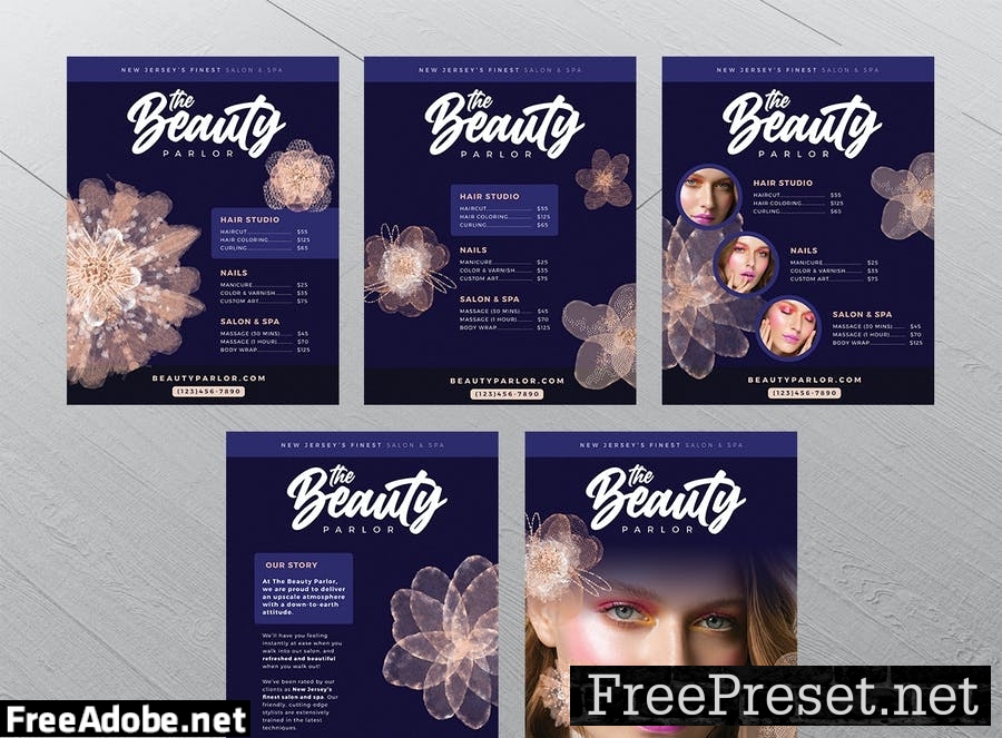 Beauty Salon Flyers for Hairdresser, Nails, & Spa ML9Z8ZA