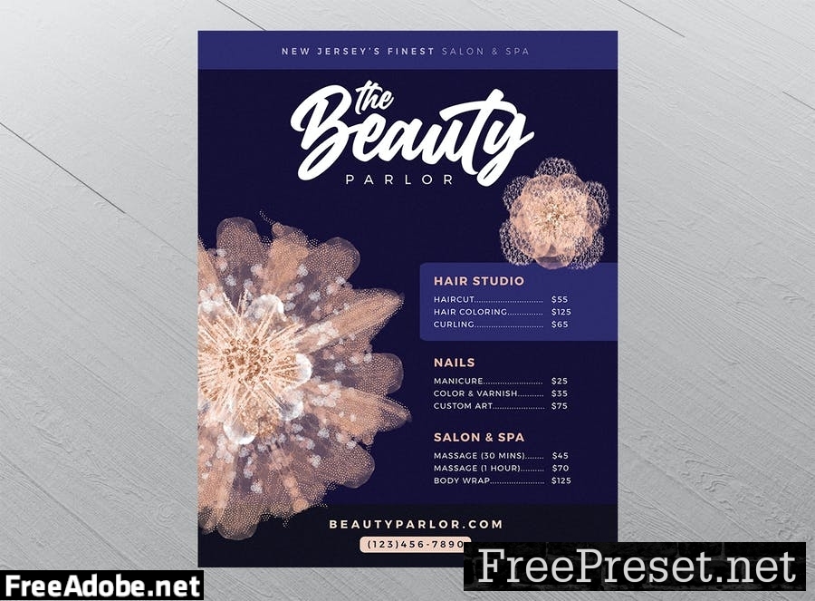 Beauty Salon Flyers for Hairdresser, Nails, & Spa ML9Z8ZA