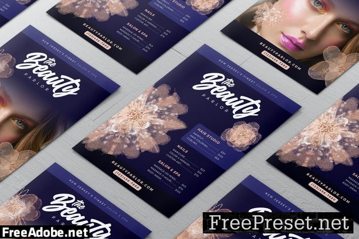 Beauty Salon Flyers for Hairdresser, Nails, & Spa ML9Z8ZA