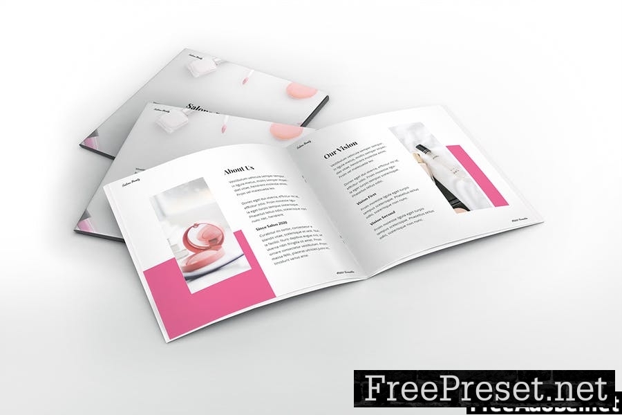 Beauty Salon Square Brochure Template