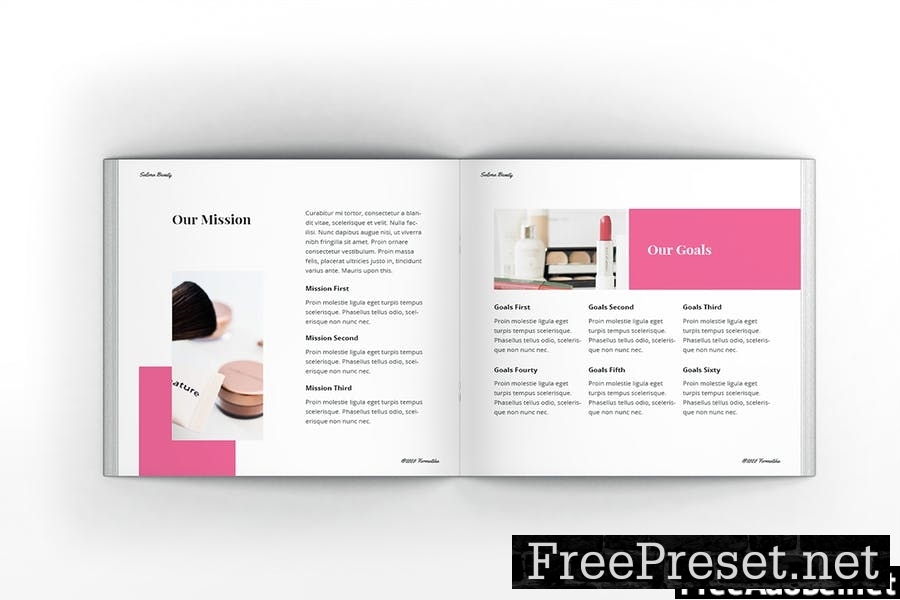 Beauty Salon Square Brochure Template