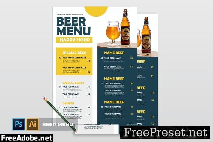 Beer Menu | Flyer 63HFLKF