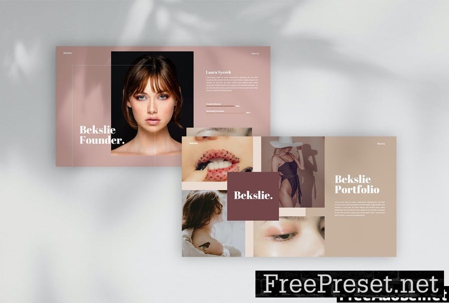 Bekslie - Beauty Vlogger Powerpoint Template