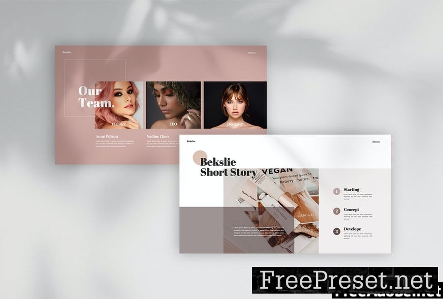 Bekslie - Beauty Vlogger Powerpoint Template