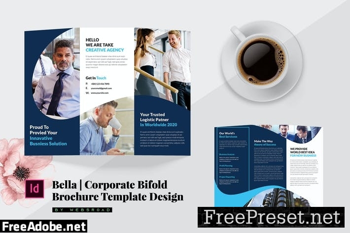 Bella | Corporate Tri-fold Brochure Template Y5PAUFQ