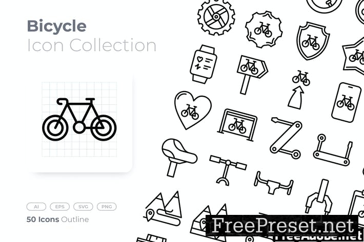 Bicycle Outline Icon 22VL7BT