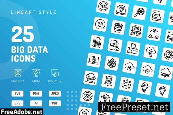 Big Data Line Icons SEJFVW2