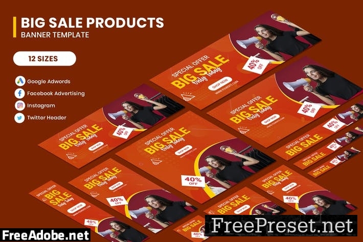 Big Sale Google Adwords Banner Template DJRZ9EL